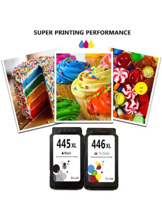 Pack of 2 Canon Pixma 445/446 Ink Cartridge Set Black & Tri Colour - view 5