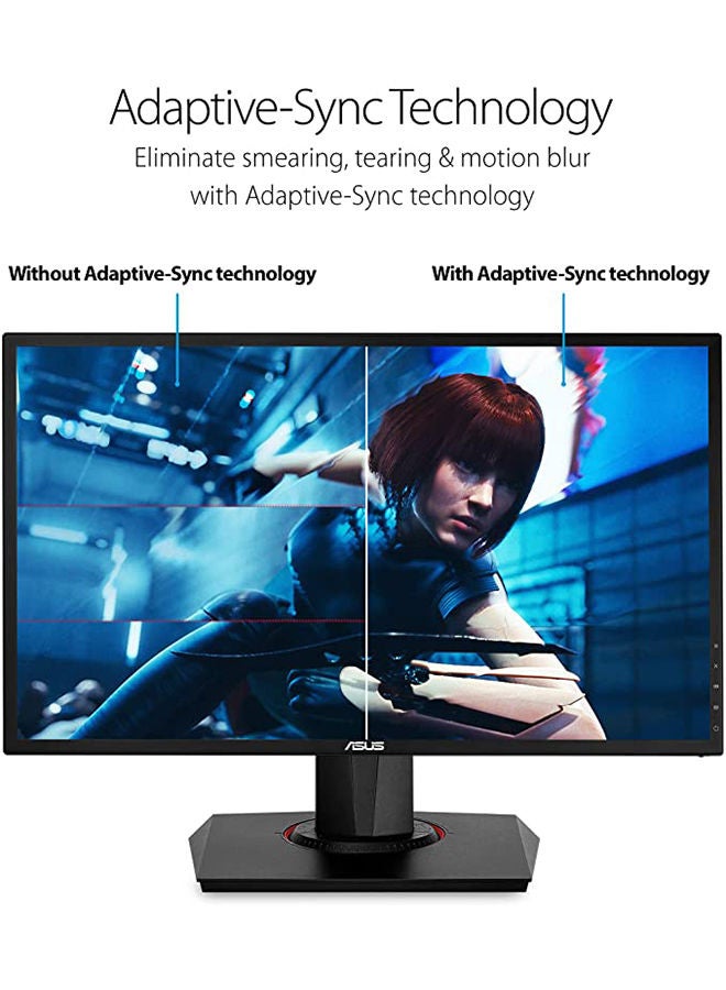 ASUS - VG248QG eSports Gaming Monitor With 24 Inch FHD (1920X1080), 165 Hz, 1ms Response time, AMD FreeSync + Nvidia G-Sync, DisplayPort + HDMI + DVI-D Ports, WLED/TN Black - Image 1