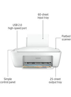 Deskjet 2320 All-In-One Printer And Usb Plug, Compact Printer To Print, Scan And Copy - 7WN42B White - v1669040887/N39717498A_2