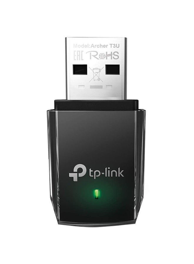 TP-LINK - Archer T3U AC1300 Mini Wireless MU-MIMO USB Adapter Black/Silver/Green - Image 1