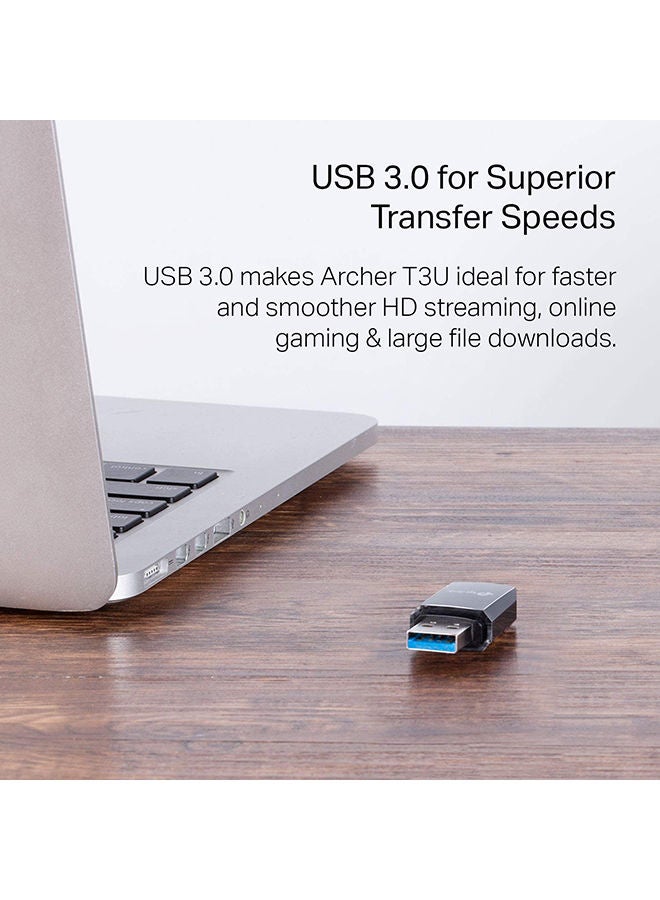 TP-LINK - Archer T3U AC1300 Mini Wireless MU-MIMO USB Adapter Black/Silver/Green - Image 1