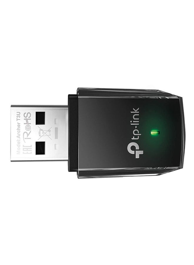 TP-LINK - Archer T3U AC1300 Mini Wireless MU-MIMO USB Adapter Black/Silver/Green - Image 1