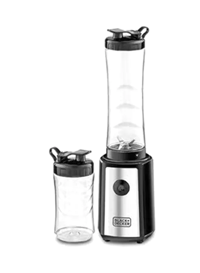 BLACK+DECKER Sports Blender/Smoothie Maker, 6-Piece Set with 500ml & 300ml BPA-Free Sports Bottles, 21,500 RPM Turbo Speed, Stainless Steel Blades for Ice & Frozen Fruits, 500 ml 300 W SBX300-B5 Black/Silver/Clear
