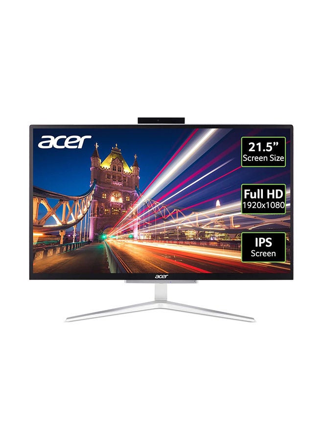 Acer - Aspire C22-1650 21.5 Inch Display All-in-One PC, Intel Core i3-1115G4/ 4GB/  1TB HDD/ Wireless Keyboard And Mouse/ Windows 10/ Non Touch /International Version English/Arabic Silver - Image 1