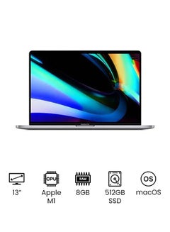MacBook Pro With 13-Inch Display, Apple M1 Chip With 8-Core Processor And 8-Core Graphics/8GB RAM/512GB SSD/English Arabic Keyboard English/Arabic Space Grey