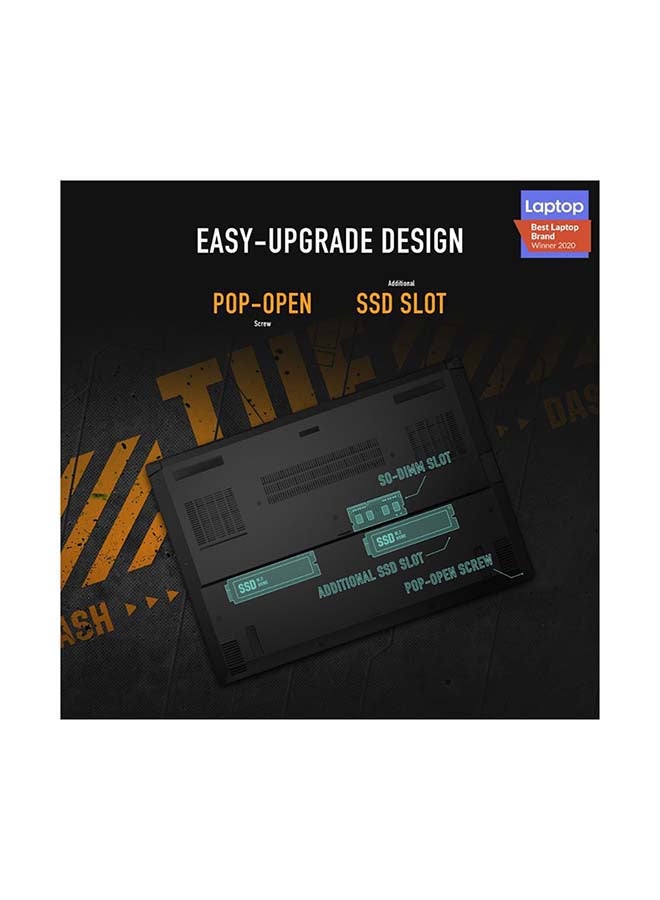 ASUS - TUF DASH F15 FX516P Gaming (Upgraded Version) Laptop With 15.6-Inch Full HD Display, Core i7-11370H Processer/16GB RAM/512GB SSD/6GB Nvidia GeForce RTX 3060 Graphics/Windows 10 /International Version English Eclipse Grey - Image 1