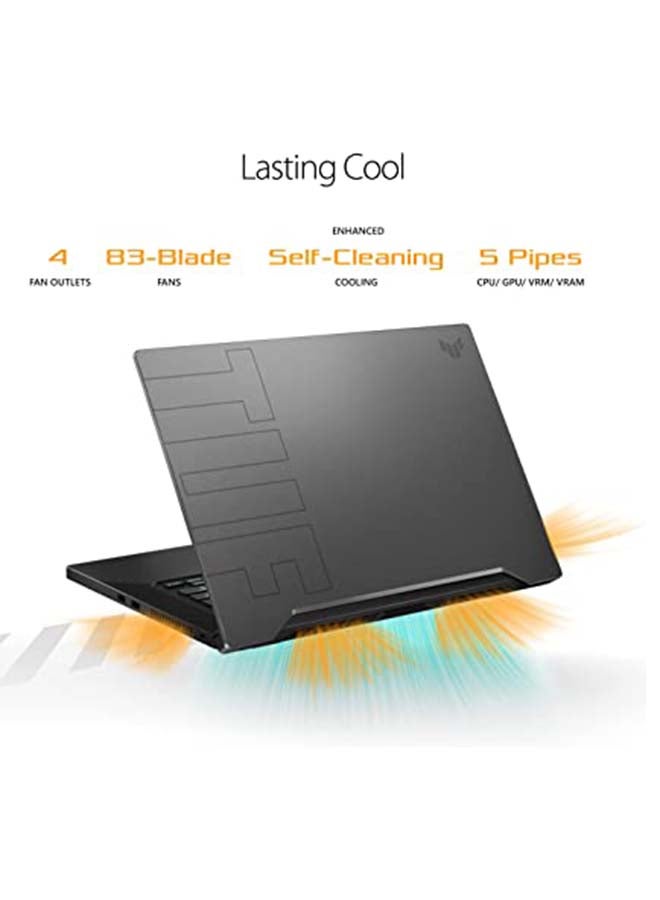 ASUS - TUF DASH F15 FX516P Gaming (Upgraded Version) Laptop With 15.6-Inch Full HD Display, Core i7-11370H Processer/16GB RAM/512GB SSD/6GB Nvidia GeForce RTX 3060 Graphics/Windows 10 /International Version English Eclipse Grey - Image 1