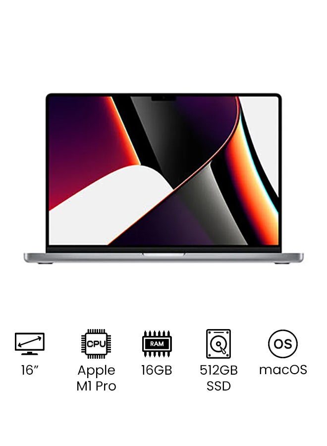 Apple - MacBook Pro MK183 16-Inch Liquid Retina XDR Display Apple M1 Pro Chip With 10-Core CPU And 16-Core GPU/16GB RAM/512GB SSD/English Keyboard(International Version) Space Grey - Image 1