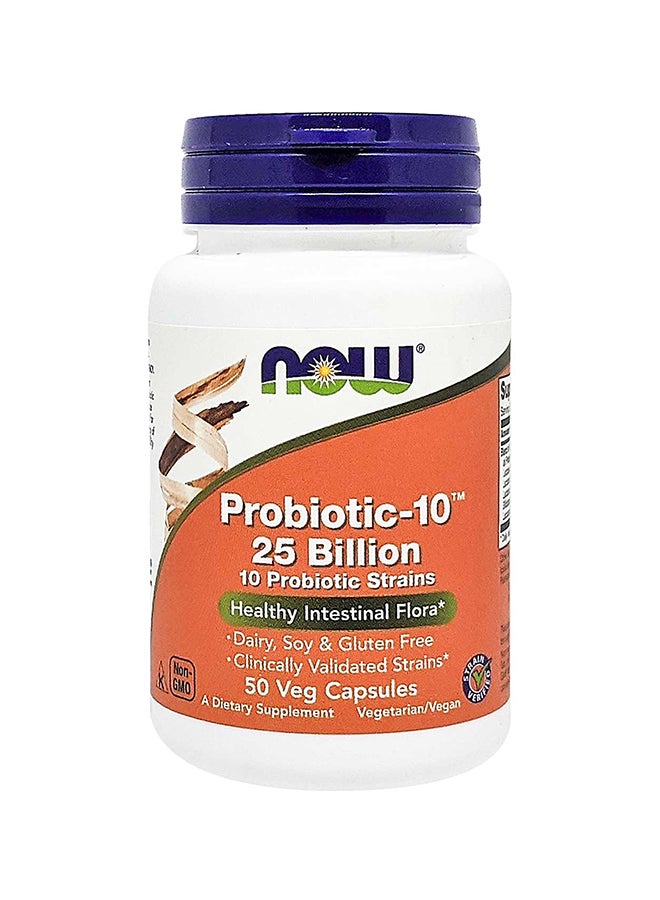 Now Foods - Probiotic-10 25 Billion  50 Veg Capsules - Image 1