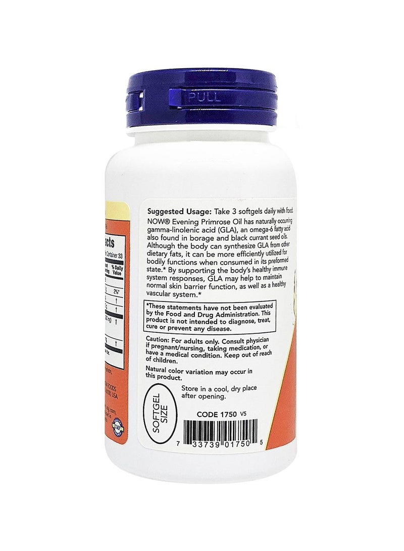 Now Foods Evening Primrose Oil 500 mg 100 Softgels  - Image 3