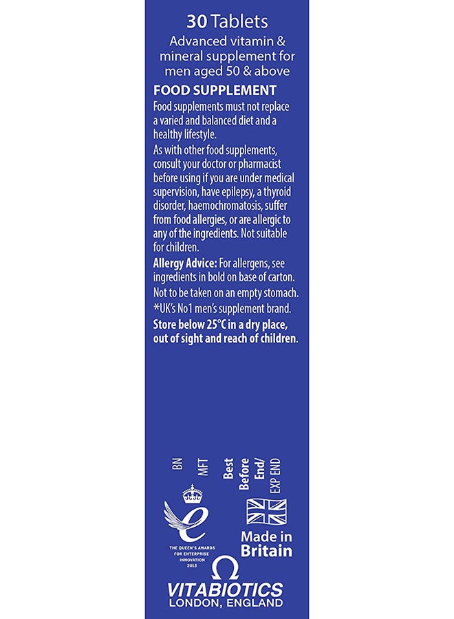 Vitabiotics Wellman 50+ 30 Tablets - Image 3