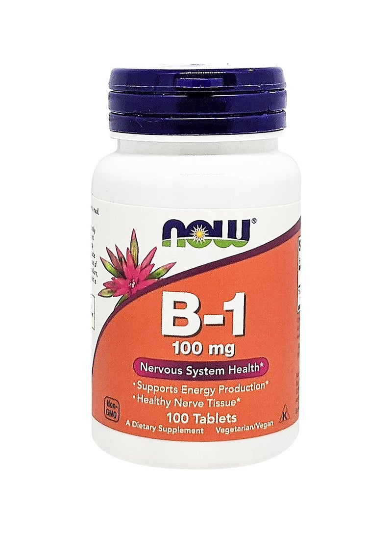 Now Foods Vitamin B-1 100mg 100 Tablets  - Image 1