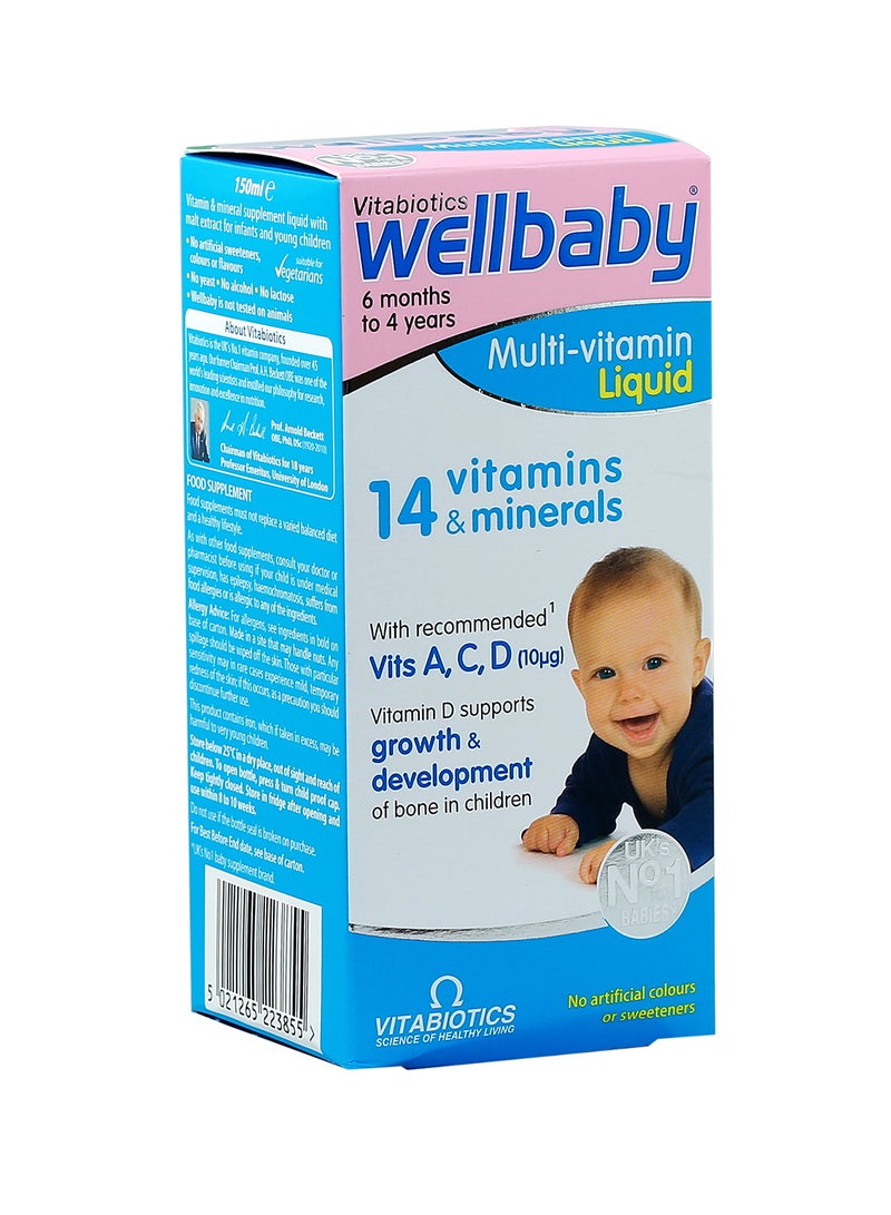 Vitabiotics Wellbaby Multi-Vitamin Liquid 150ml  - Image 2