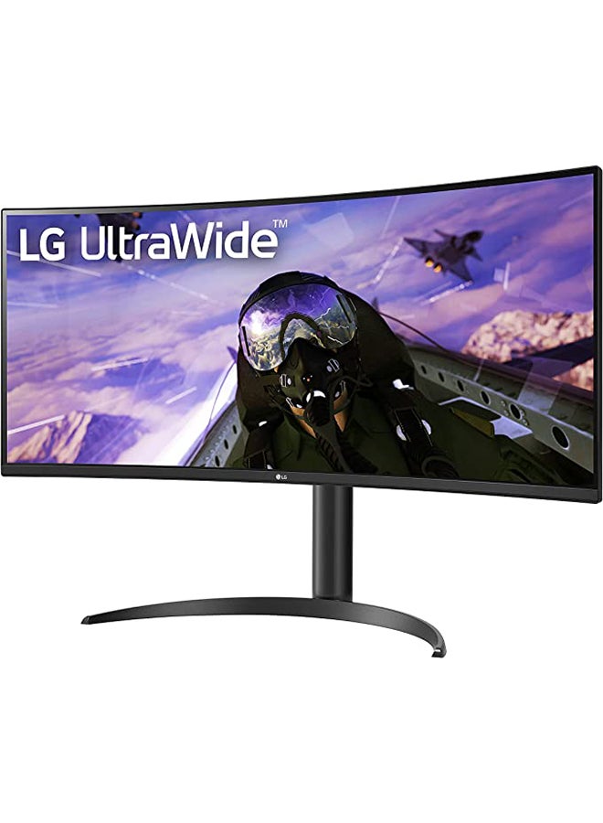 LG - 34WP65C-B 34-Inch 21:9 Curved UltraWide QHD (3440x1440) VA Display with sRGB 99% Color Gamut and HDR 10 and 3-Side Virtually Borderless Display with Tilt/Height Adjustable Stand Black - Image 1
