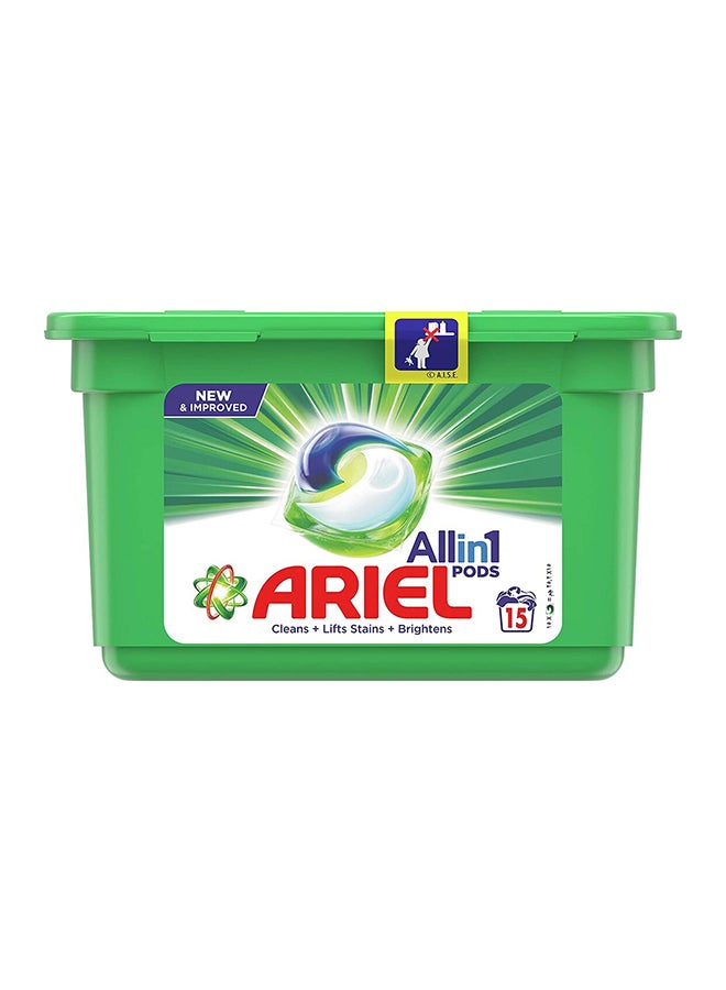 Ariel All in 1 Automatic Detergent 15 Pods White/Green/Red  - Image 2