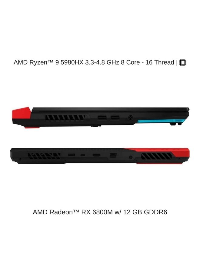 ASUS - ROG Strix G15 G513QY Gaming (Upgraded Version) Laptop With 15.6-Inch Display, AMD Ryzen 9 5980HX Processer/16GB RAM/512GB SSD/Radeon RX 6800M Graphics/Windows 11 English Off Black - Image 1