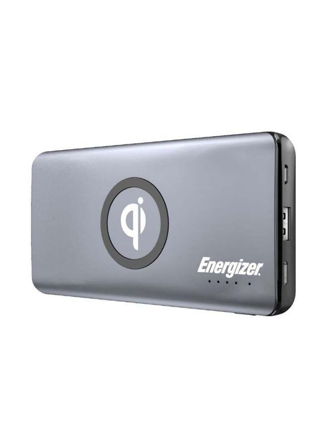 Energizer - 10000.0 mAh 10000 mAh Ultimate Qi Wireless Charger Power Bank, Fast Charging For iPhones and Android Devices, Dual Inputs and Outputs, USB-C Power Delivery 3.0 and Normal USB Grey - Image 1
