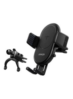 PowerWave 7.5 Car Charger With Air Vent Phone Holder Black
