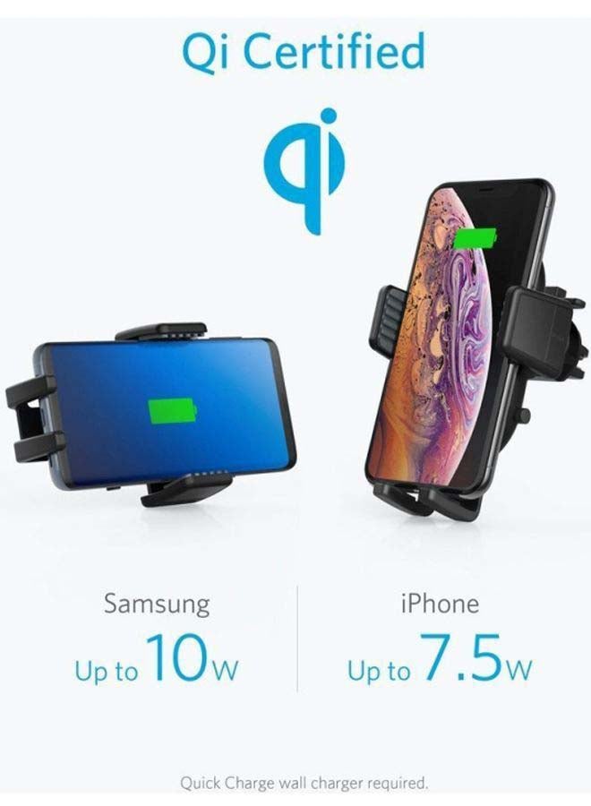Anker - PowerWave 7.5 Car Charger With Air Vent Phone Holder Black - Image 1