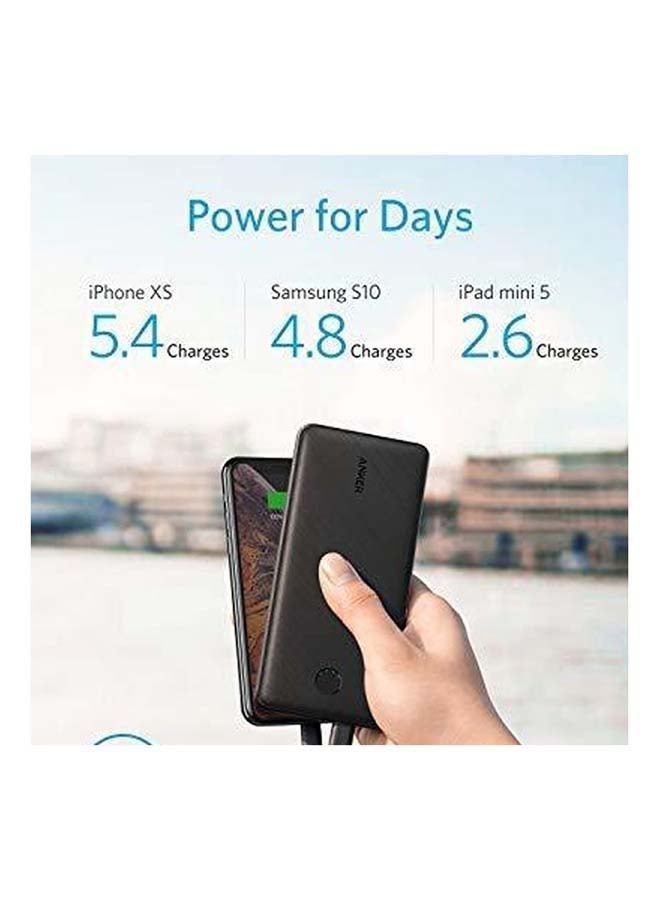 Anker - Power Bank, PowerCore Essential 20000mAh Portable Charger with PowerIQ Technology and USB-C (Input Only), High-Capacity External Battery Pack Compatible with iPhone, Samsung, iPad, and More 20 watt Black - Image 1