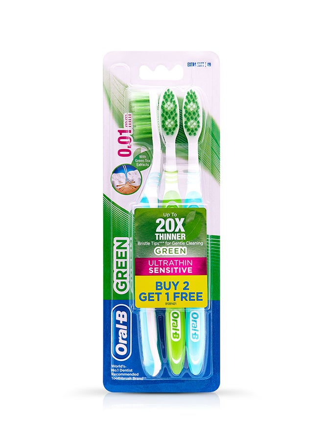 Oral-B - Oral-B Ultrathin Sensitive Manual Toothbrush - 2+1 - Image 1
