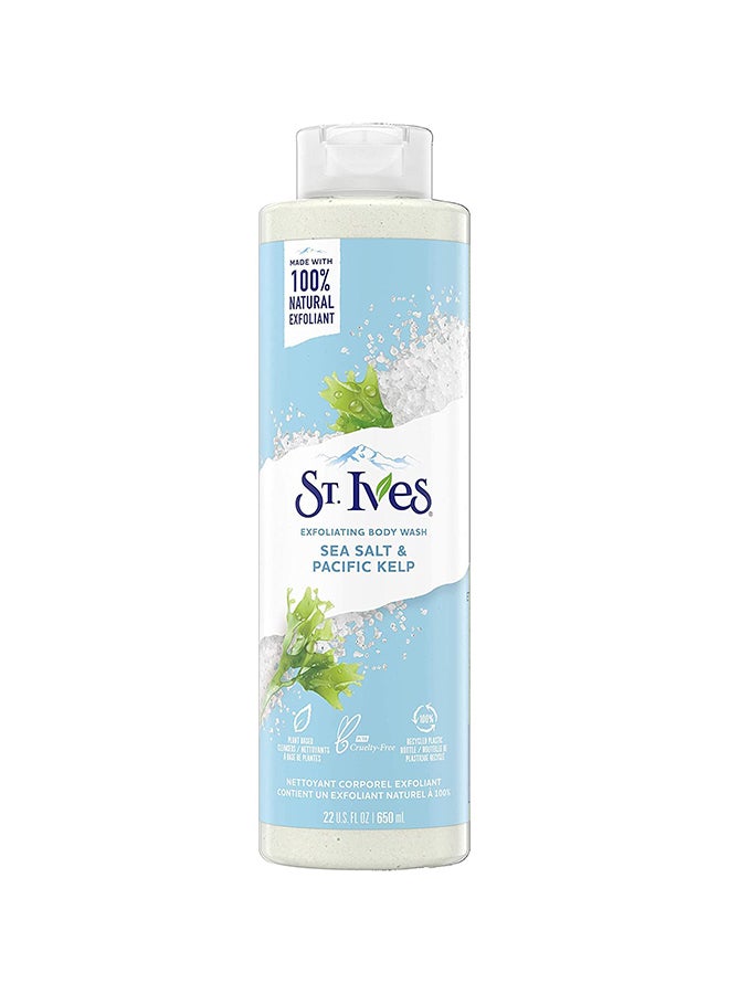 ST. Ives Purifying Sea Salt And Pacific Kelp Exfoliating Body Wash Made With Plant-Based Cleansers And 100% Natural Exfoliants 650ml - Image 1