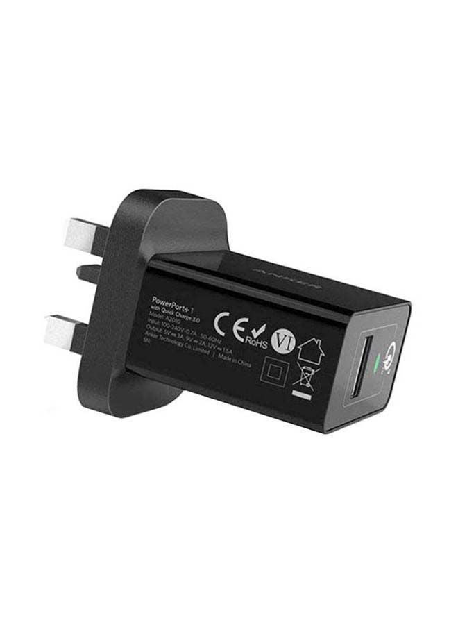 Anker - PowerPort+ 1 with Quick Charge 3.0 Wall Charger Black - Image 1