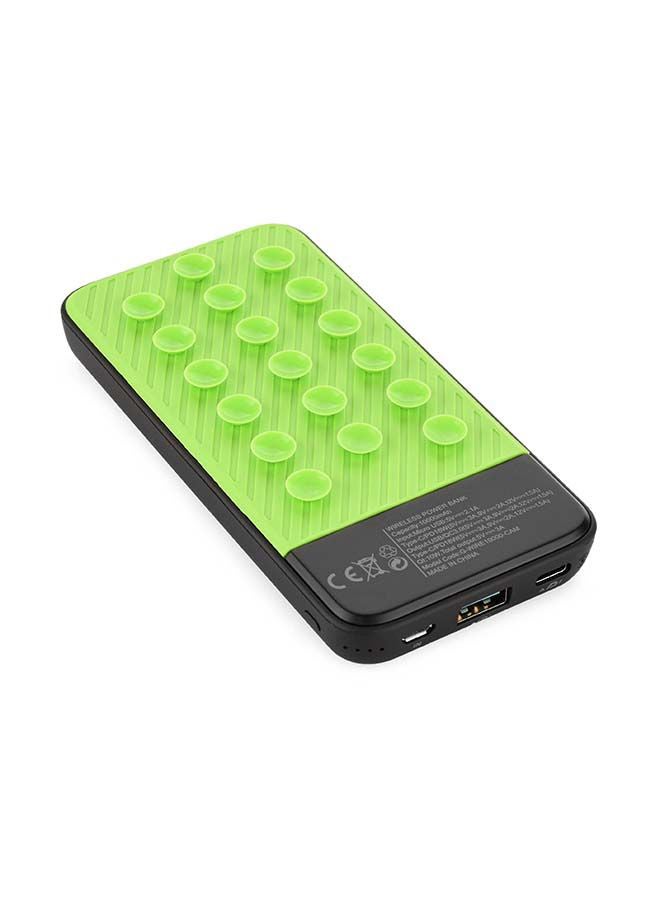 Lux 10 Power Bank + Wireless Charger - Fast Charging, Qi Technology, PD Power Delivery 18W, Qualcomm Quick Charge 3.0, Smart Charging with USB and Type-C Ports - Black/Green - v1669125072/N29868827A_5