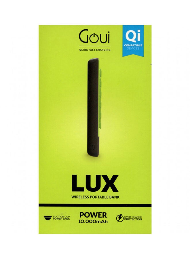Lux 10 Power Bank + Wireless Charger - Fast Charging, Qi Technology, PD Power Delivery 18W, Qualcomm Quick Charge 3.0, Smart Charging with USB and Type-C Ports - Black/Green - v1669125072/N29868827A_6