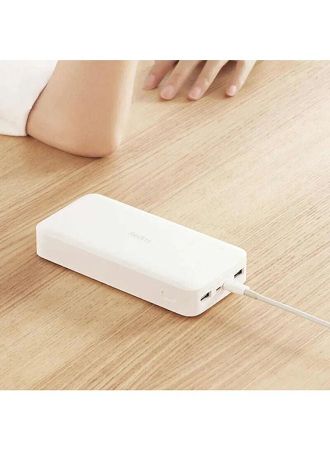 Xiaomi - 20000mAh Redmi Portable Fast charge Power Bank White - Image 1