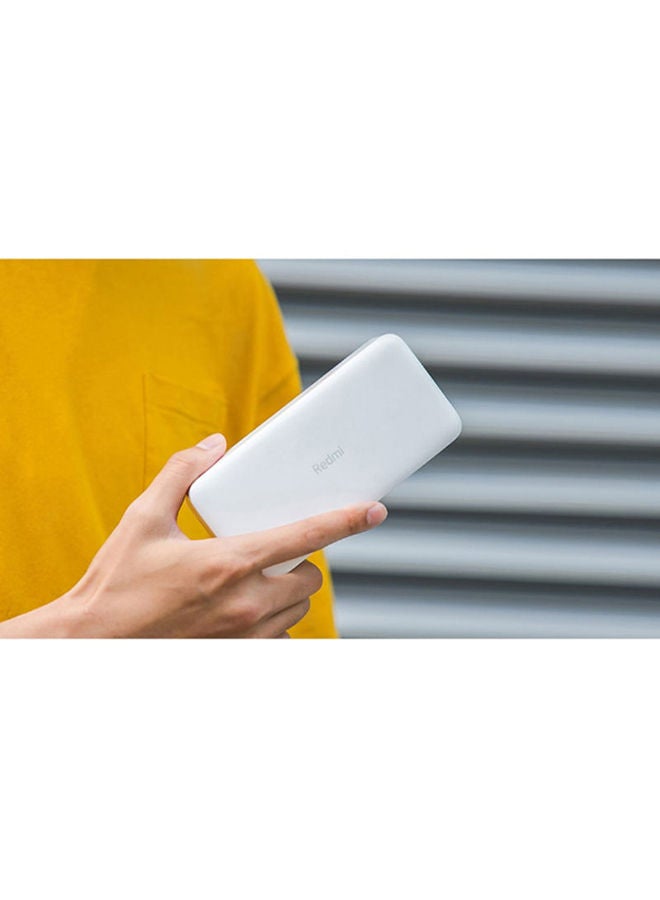 Xiaomi - 20000mAh Redmi Portable Fast charge Power Bank White - Image 1