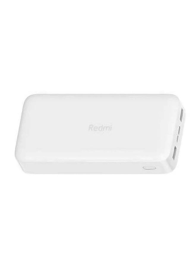 Xiaomi - 20000mAh Redmi Portable Fast charge Power Bank White - Image 1