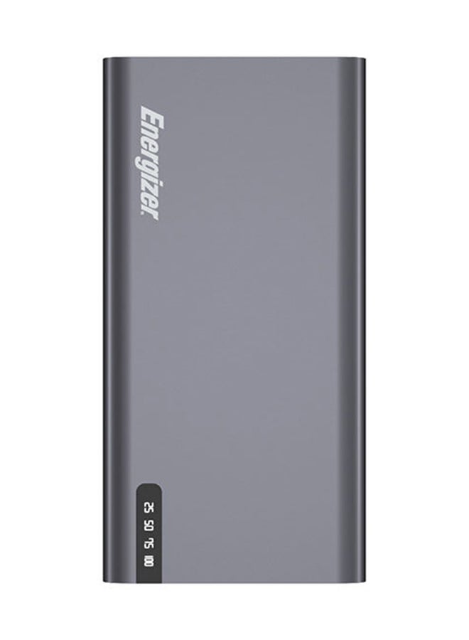 إنرجايزر - باور بنك لإمداد الطاقة والشحن السريع مزود بمخرجي USB-A ومخرج USB-C ومنفذ In وشحن سريع ذكي USB-C بقدرة 18 وات لأجهزة أندرويد مع إدارة باور سيف 10000.0 mAh رمادي - Image 1