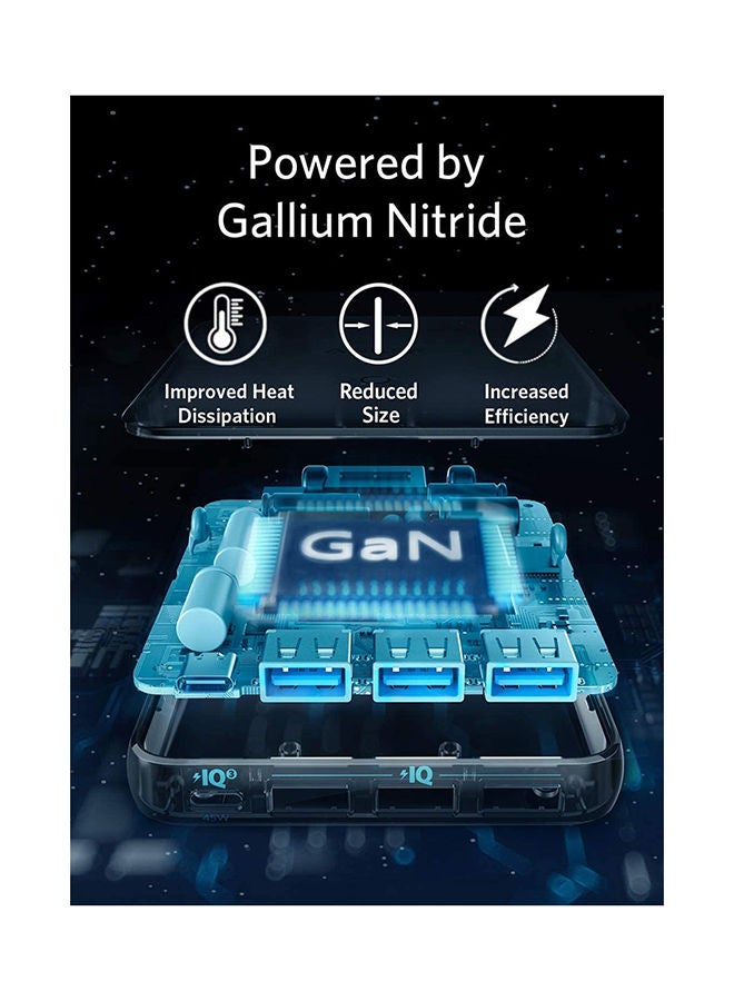 Anker - 4 Port PIQ 3.0&GaN Fast Charger Adapter, PowerPort Atom III Slim Wall Charger With A 65W Power Delivery Port USB-C Black - Image 1