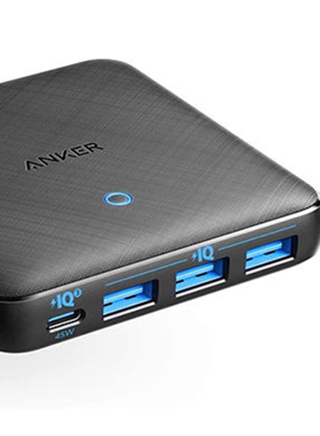 Anker - 4 Port PIQ 3.0&GaN Fast Charger Adapter, PowerPort Atom III Slim Wall Charger With A 65W Power Delivery Port USB-C Black - Image 1