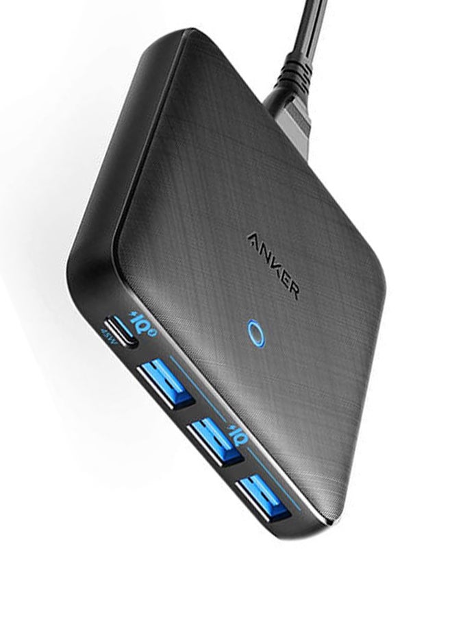 Anker - 4 Port PIQ 3.0&GaN Fast Charger Adapter, PowerPort Atom III Slim Wall Charger With A 65W Power Delivery Port USB-C Black - Image 1