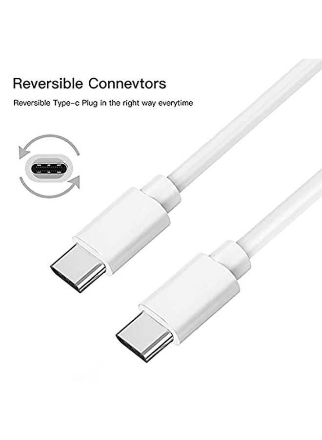 كابل شحن بمنفذ USB TYPE-C بطول متر أبيض - v1669125087/N41215006A_4