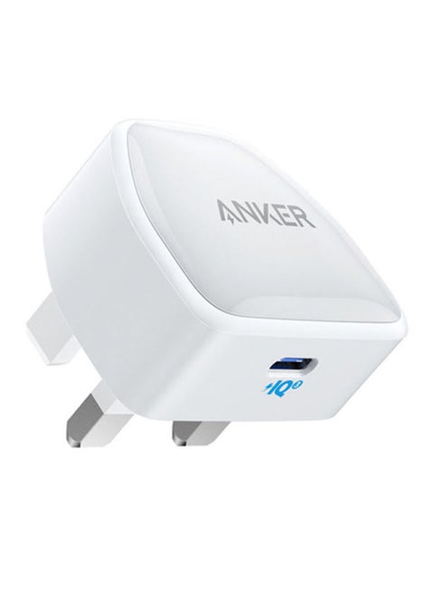 Nano 20W PIQ 3.0 Fast Charger, PowerPort III USB-C for iPhone 16/16 Pro/16 Plus/16 Pro Max, 15/14/13/12 Series, Galaxy, iPad/iPad Mini White