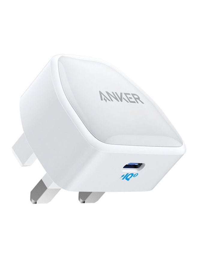 Anker - [Upgraded] Anker Nano iPhone 14 Pro Charger, 20W PIQ 3.0 Durable Compact Fast Charger, PowerPort III USB-C Charger for iPhone 14 Pro Max/14 Pro/14 Plus/14/13/12/11, Galaxy, iPad/iPad mini, and More White - Image 1