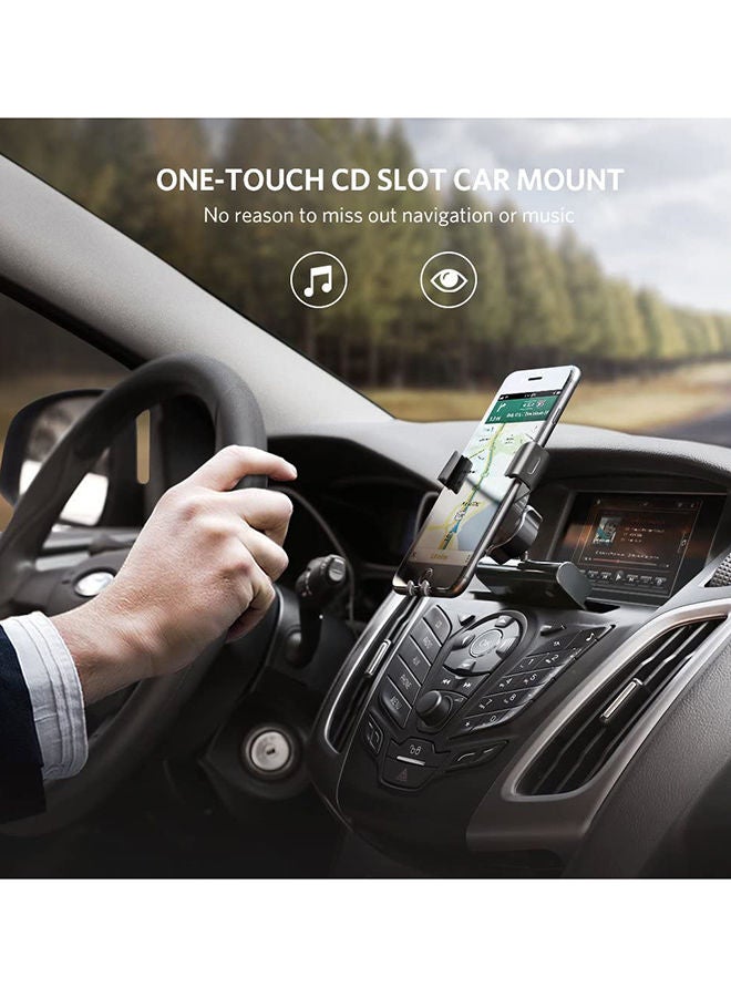 Ugreen - Car Phone Holder for Cd Slot Mobile Holder for Car Auto-lock Car Mount Holder Adjustable Car Phone Mount Car Mobile Phone Mount Compatible with iPhone15/14/13 Galaxy S23 S22 Z Flip 5 4 black - Image 1