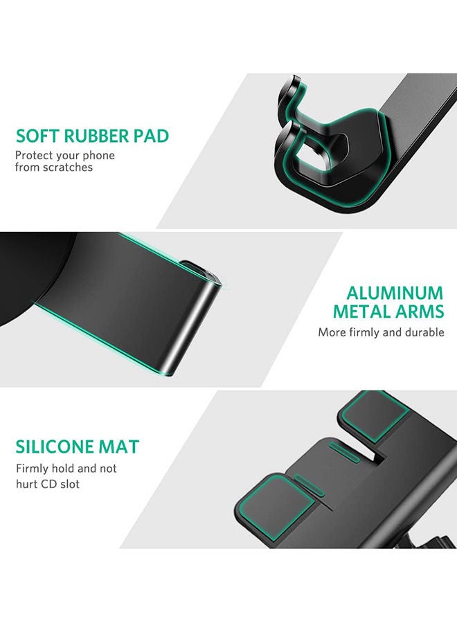 Ugreen - Car Phone Holder for Cd Slot Mobile Holder for Car Auto-lock Car Mount Holder Adjustable Car Phone Mount Car Mobile Phone Mount Compatible with iPhone15/14/13 Galaxy S23 S22 Z Flip 5 4 black - Image 1