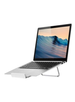 Laptop Stand Adjustable Foldable Lightweight Laptop Desk Stand for with Cooling Vented for All 11-17" laptop MacBook Pro 2021 MacBook Air Thinkpad Matebook etc Silver