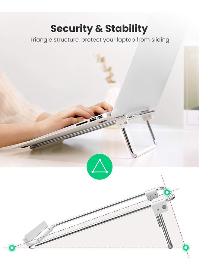 Ugreen - Laptop Stand Adjustable Foldable Lightweight Laptop Desk Stand for with Cooling Vented for All 11-17" laptop MacBook Pro 2021 MacBook Air Thinkpad Matebook etc Silver - Image 1