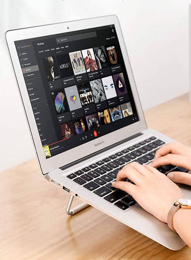 Ugreen - Laptop Stand Adjustable Foldable Lightweight Laptop Desk Stand for with Cooling Vented for All 11-17" laptop MacBook Pro 2021 MacBook Air Thinkpad Matebook etc Silver - Image 1