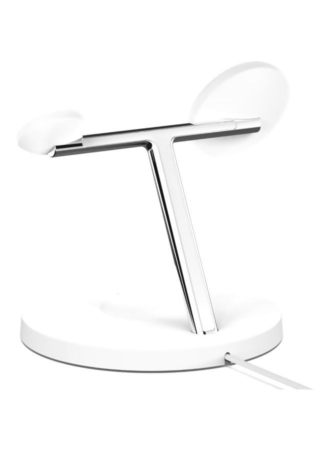 belkin - Boostcharge Pro 3-in-1 Wireless Charger Stand With Magsafe - Apple Wireless Charger For iPhone 15/14/13/12 Series, Apple Watch Series Se/6/5/4/3/2/1 And Airpods/Airpods Pro white - Image 1