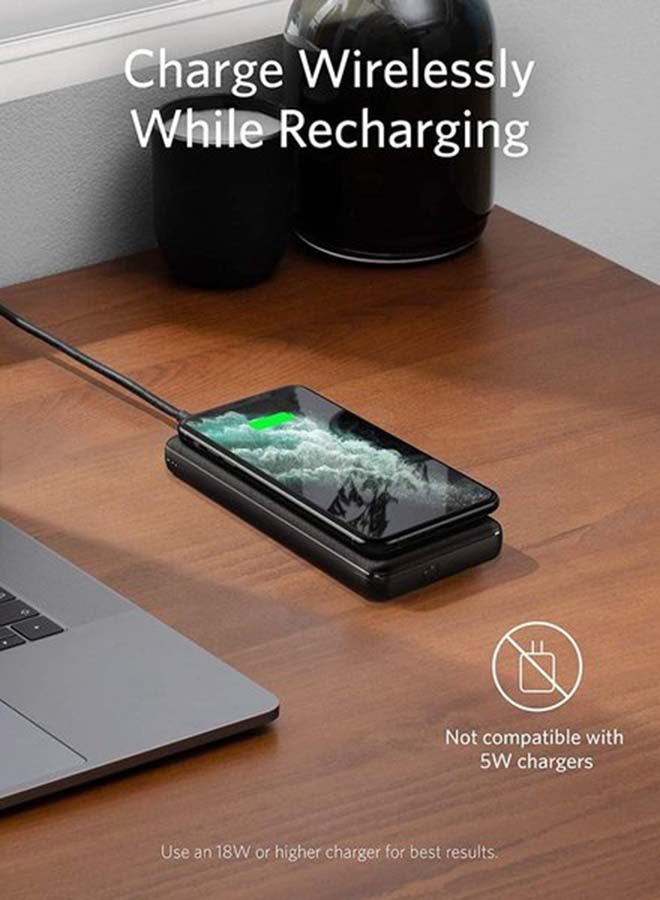 Anker - Wireless Power Bank 10,000mAh PD, PowerCore III 10K Wireless Portable Charger with Qi-certified 10W Wireless Charging and 18W USB-C Quick Charge for iPhone 16/16 Pro/16 Pro Max/15/15 Pro/15 Pro Max, iPad Black - Image 1