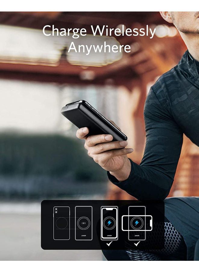 Anker - Wireless Power Bank 10,000mAh PD, PowerCore III 10K Wireless Portable Charger with Qi-certified 10W Wireless Charging and 18W USB-C Quick Charge for iPhone 16/16 Pro/16 Pro Max/15/15 Pro/15 Pro Max, iPad Black - Image 1