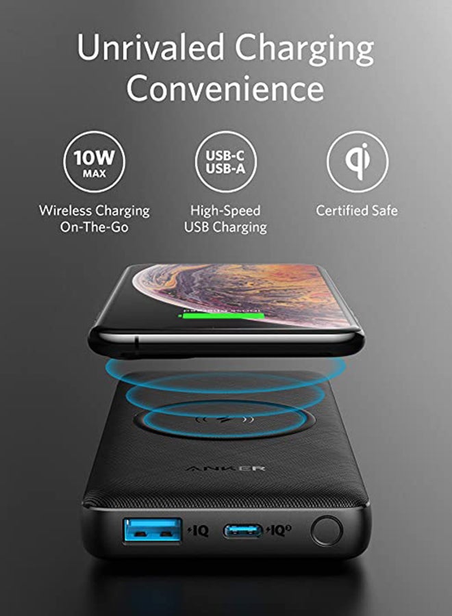 Anker - Wireless Power Bank 10,000mAh PD, PowerCore III 10K Wireless Portable Charger with Qi-certified 10W Wireless Charging and 18W USB-C Quick Charge for iPhone 16/16 Pro/16 Pro Max/15/15 Pro/15 Pro Max, iPad Black - Image 1