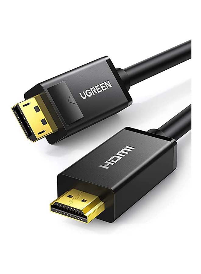 Ugreen 4K UHD DP to HDMI Cable 4K@2K Male to Male DisplayPort to HDMI Video Cord DisplayPort to HDTV Monitor Compatible with Laptop PC TV Monitor Projector HDTV-2M Black  - Image 1