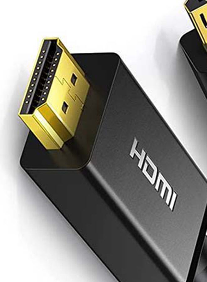 Ugreen - 4K UHD DP to HDMI Cable 4K@2K Male to Male DisplayPort to HDMI Video Cord DisplayPort to HDTV Monitor Compatible with Laptop PC TV Monitor Projector HDTV-2M Black - Image 1